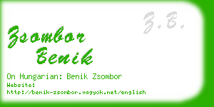 zsombor benik business card